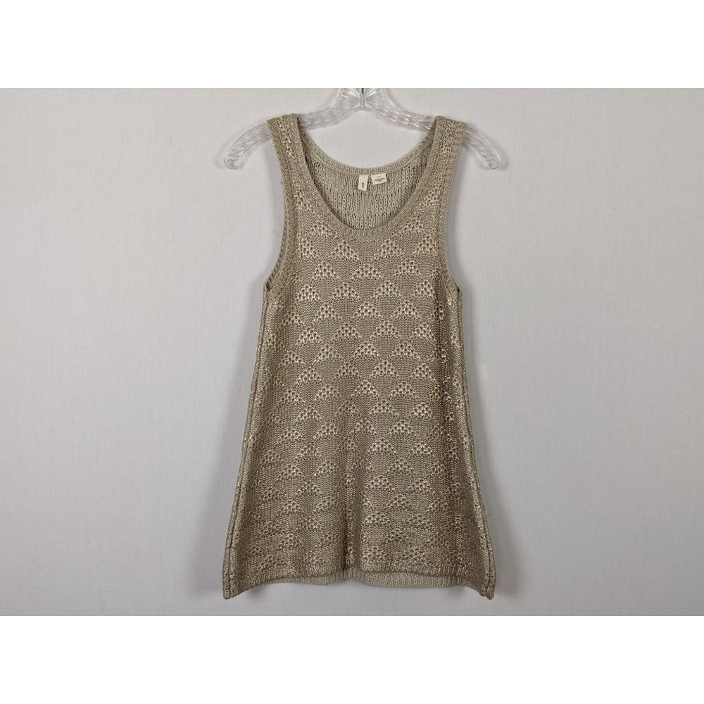 Moth Anthropologie Gold‎ Sleeveless Tank sweater XS